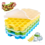Hielera Cubetera 37 Hielos Gourmet Molde Silicona Con Tapa - Imagen 35