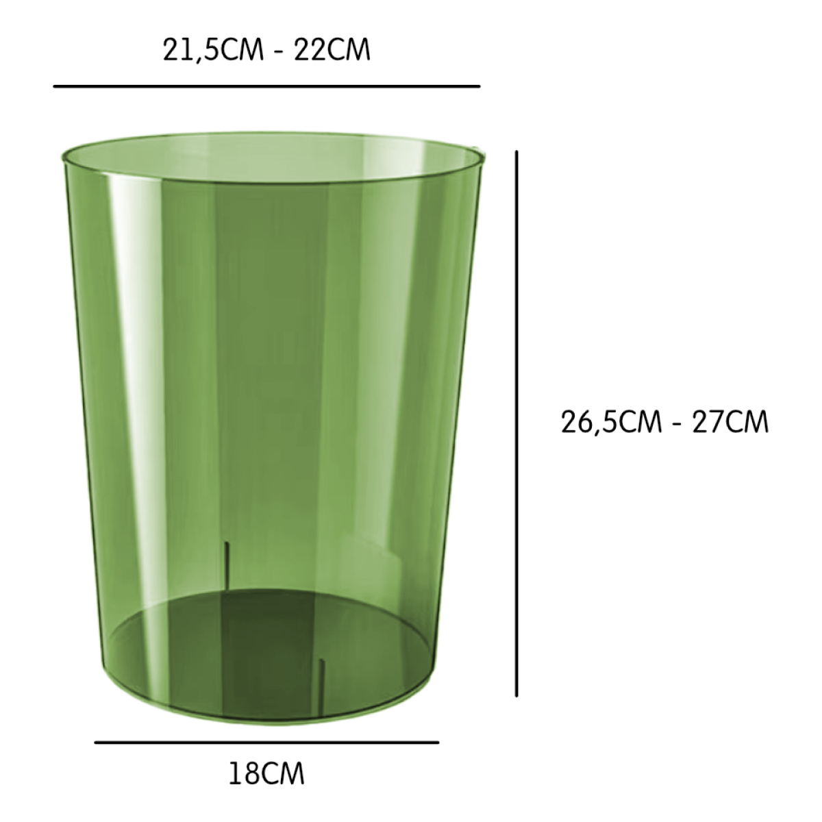 Papelera Basurero Transparente Estilo Retro Ideal Deco 8,5l - Imagen 2
