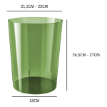 Papelera Basurero Transparente Estilo Retro Ideal Deco 8,5l - Imagen 2