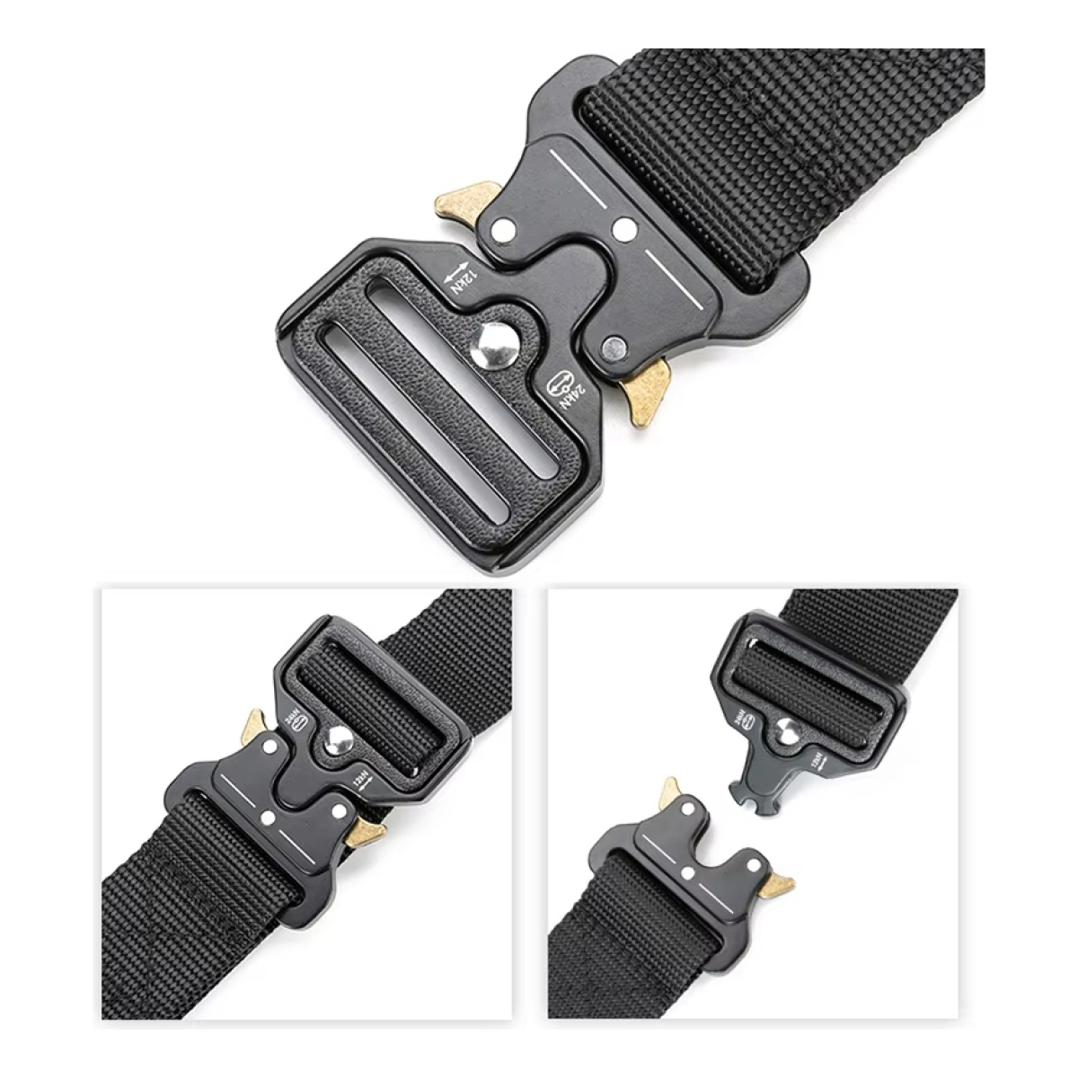 Cinturon Táctico Con Hebilla De Metal Regulable - Imagen 8