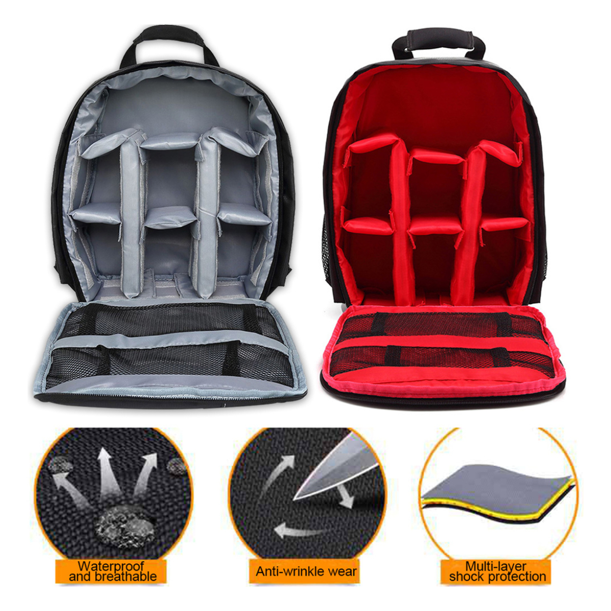 Mochila Para Cámara Reflex Viaje Canon Nikon Resistente - Imagen 14