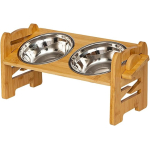 Soporte Doble Elevado Para Comederos De Mascotas Ajustable