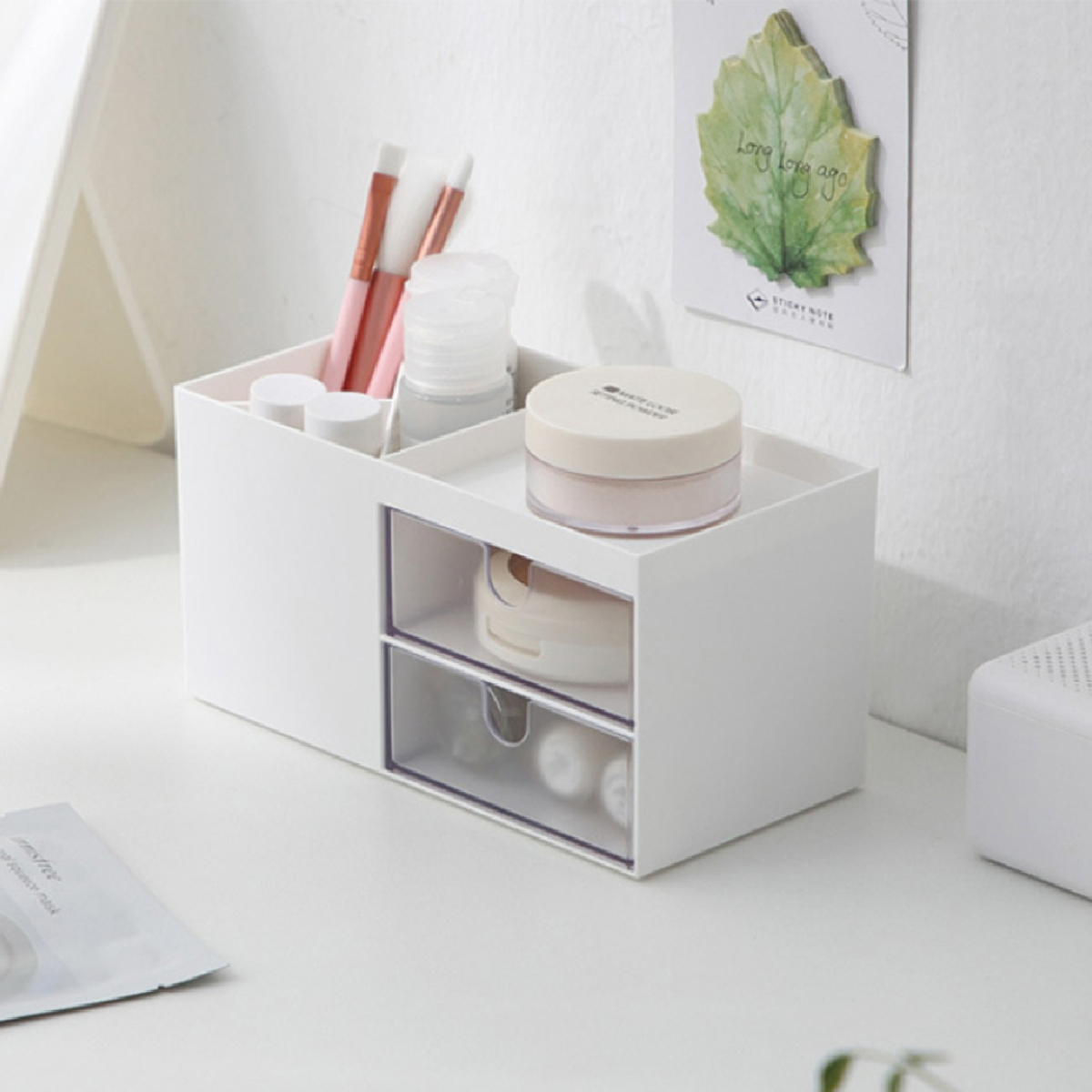 Caja Organizadora Maquillaje Cosméticos Con Doble Cajón - Imagen 19