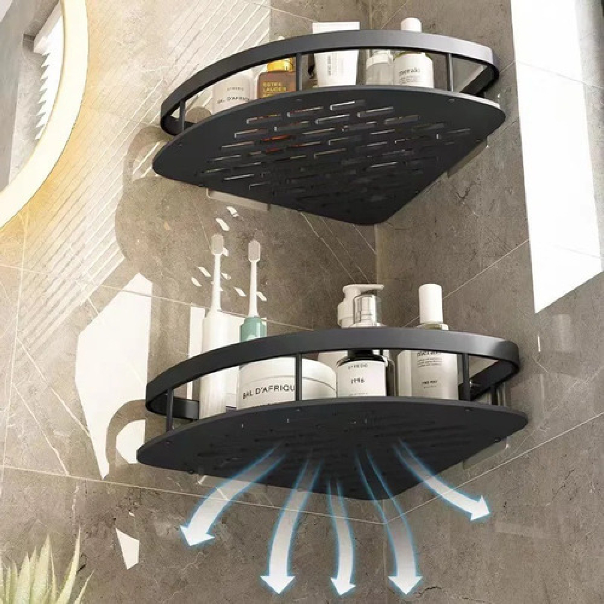 Soporte Estante Para Ducha Esquinero Baño Repisa Para Pared - Imagen 9
