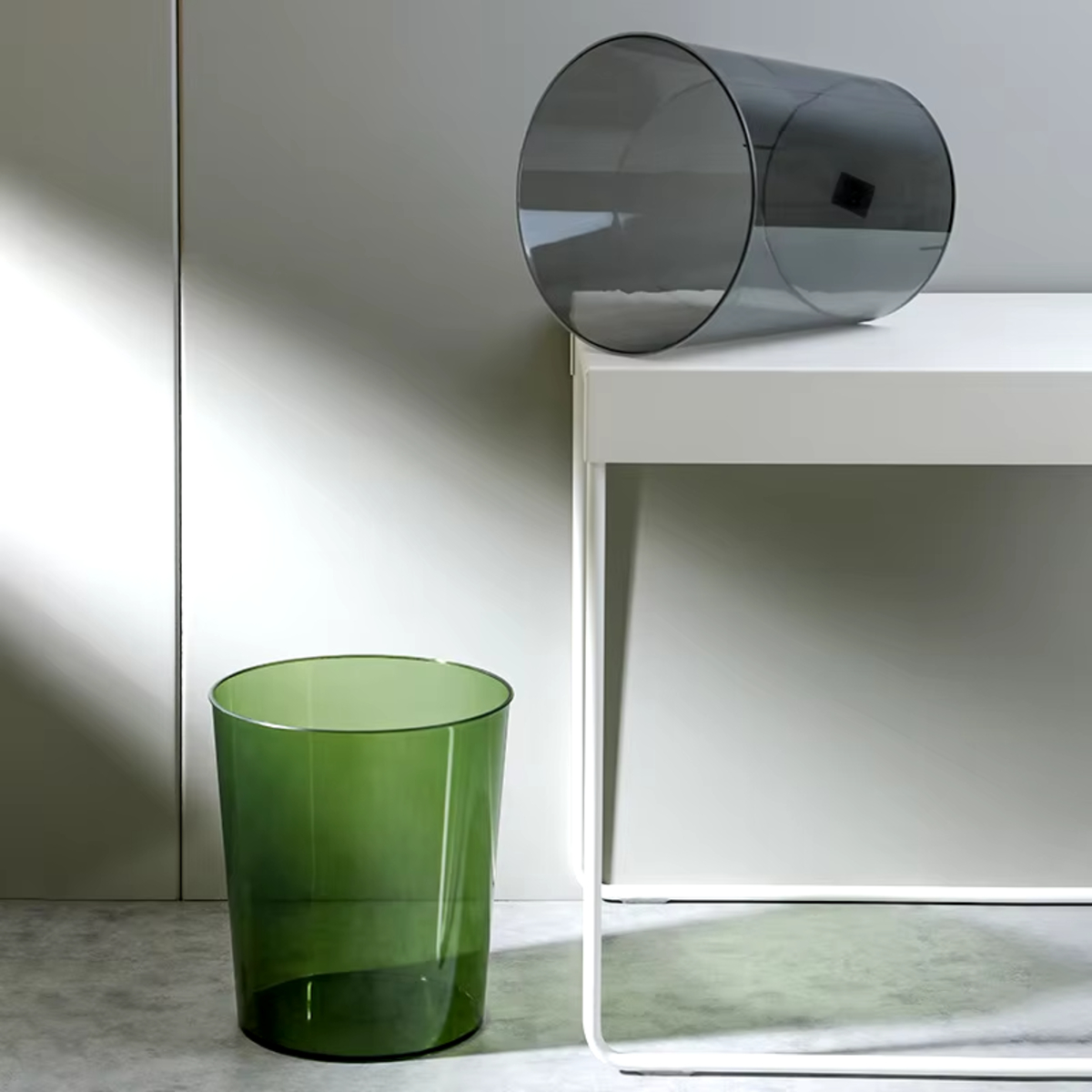 Papelera Basurero Transparente Estilo Retro Ideal Deco 8,5l - Imagen 6