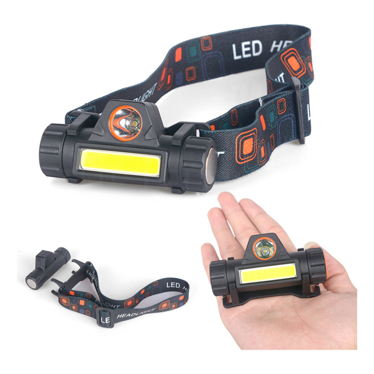Linterna Minero Led Vincha Cabeza Recargable Casco Potente - Imagen 3