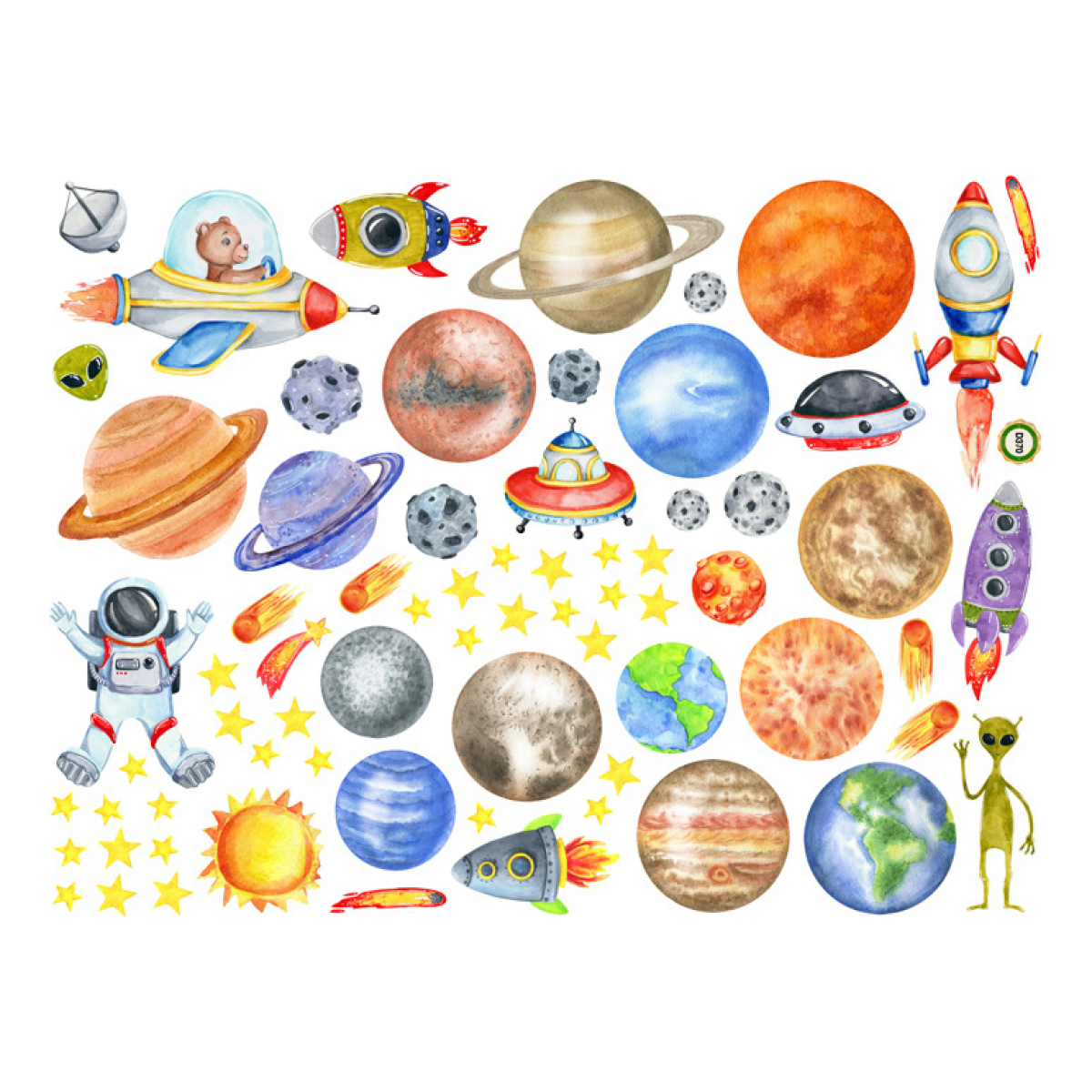 Vinilo Adhesivo Decorativo Infantil Astronautas - Imagen 1