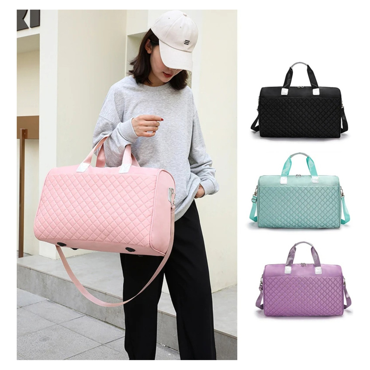 Bolso Diseño Capitoneado Para Mujer Ideal Deportivo - Imagen 16
