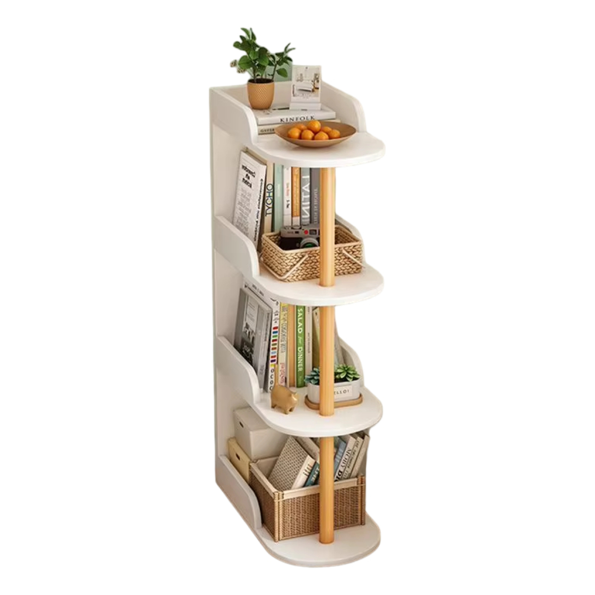 Mesa De Noche Organizador De 4 Estantes Para Dormitorio - Imagen 1