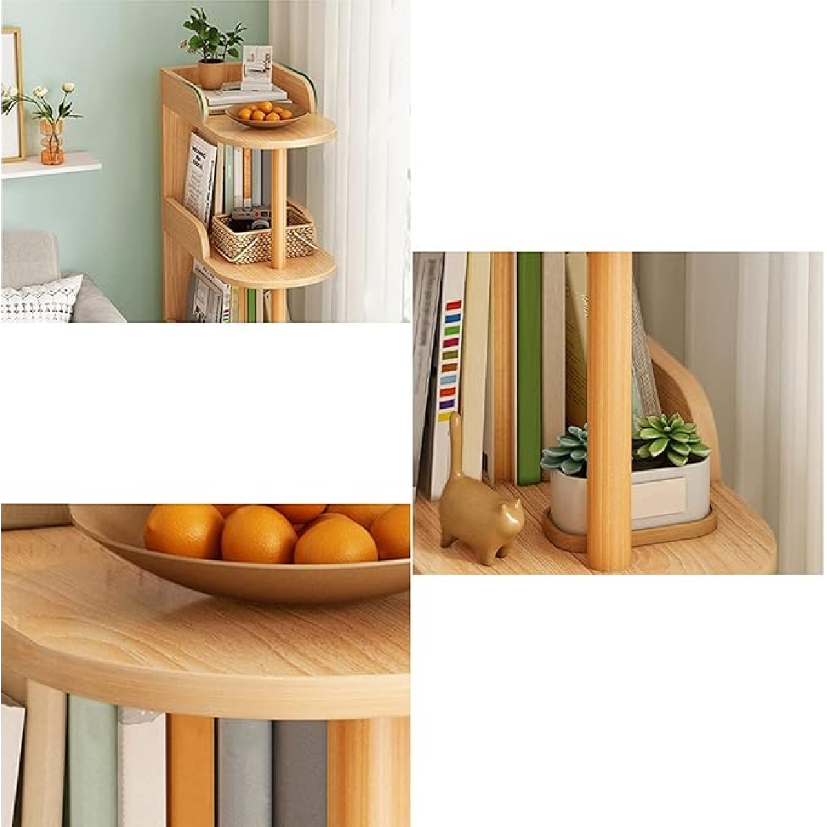 Mesa De Noche Organizador De 3 Estantes Para Dormitorio - Imagen 8