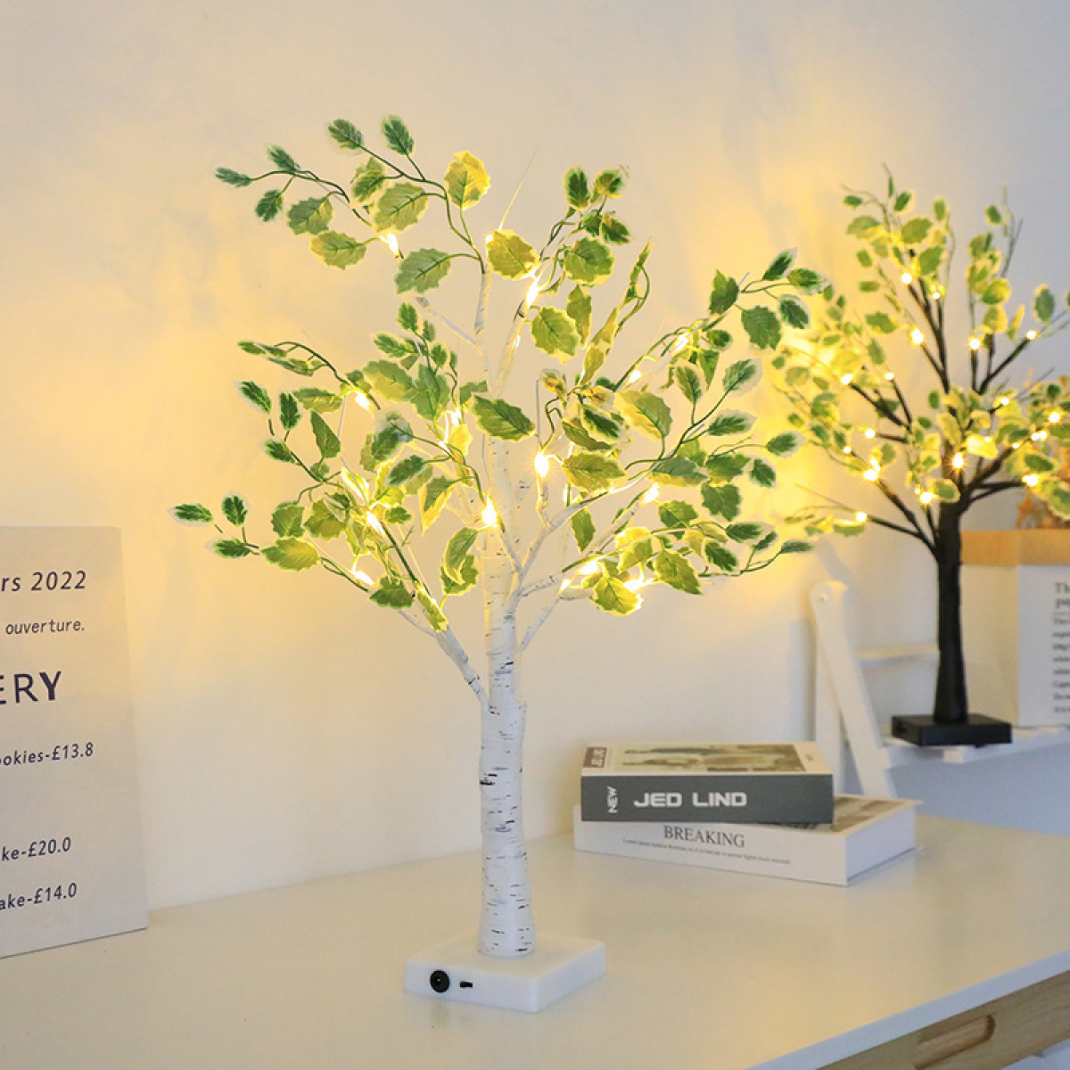 Arbol Led Con Hojas Y Ramas Decoracion Fiestas 65cm - Imagen 3