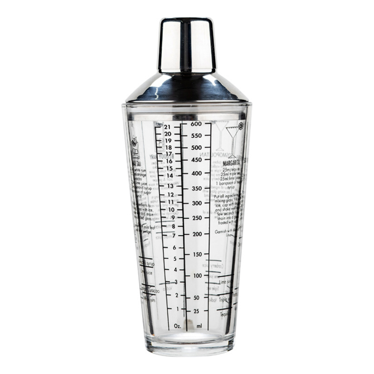 Coctelera De Vidrio Profesional Mezclador Con Recetas - Imagen 1