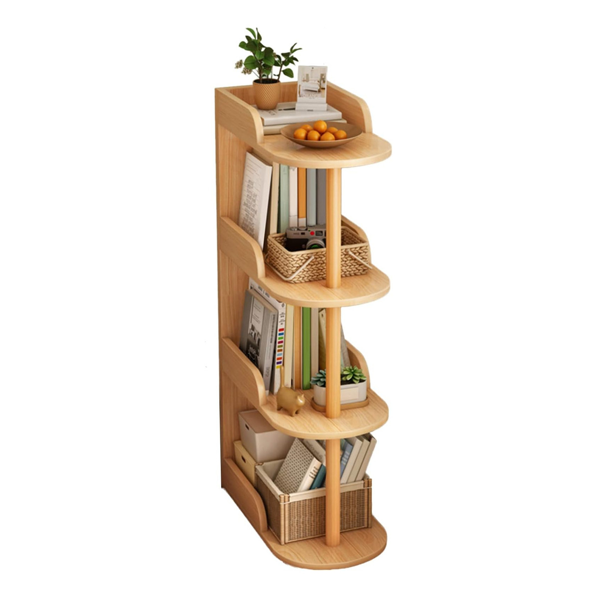 Mesa De Noche Organizador De 4 Estantes Para Dormitorio - Imagen 7