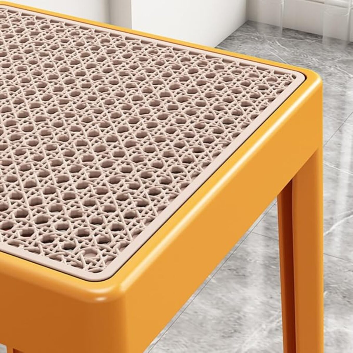 Taburete Banco Banqueta De Plastico Y Rattan Apilable - Imagen 20