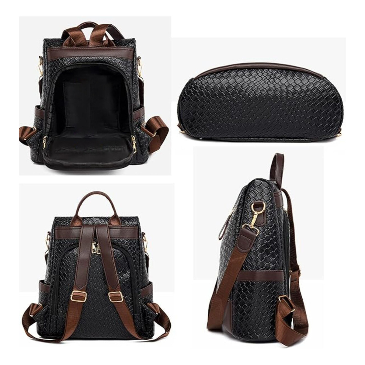 Cartera Mochila Anitrrobo Diseño De Piel Cocodrilo - Imagen 17