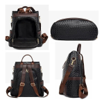 Cartera Mochila Anitrrobo Diseño De Piel Cocodrilo - Imagen 17