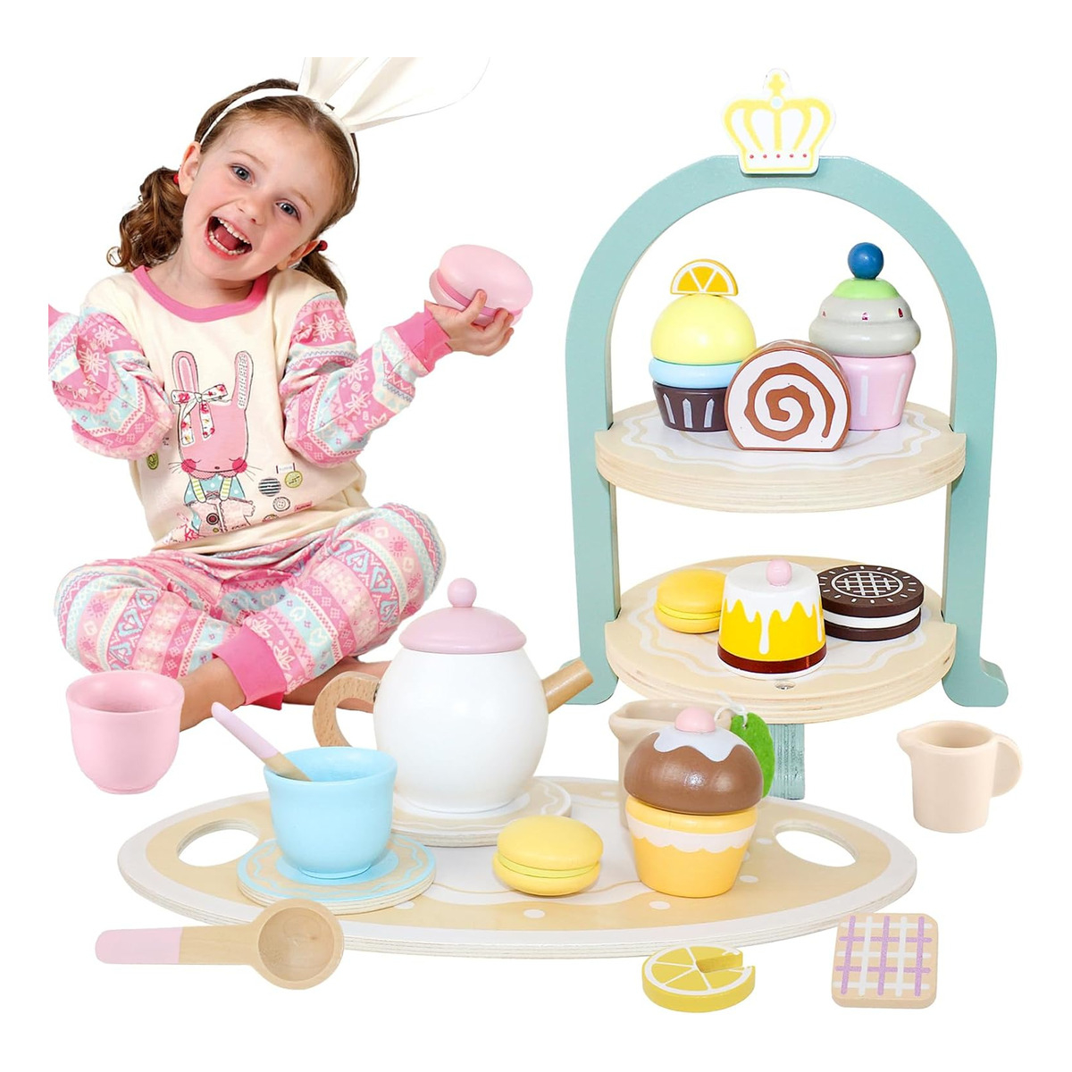 Juguete Infantil En Madera Pastelería Hora Del Té - Imagen 1