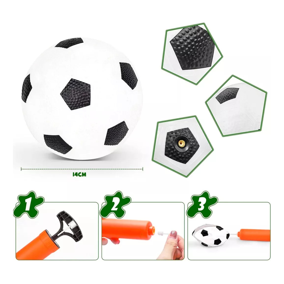 Mini Arco De Fútbol Práctica Puntería 2 En 1 + Pelota - Imagen 5