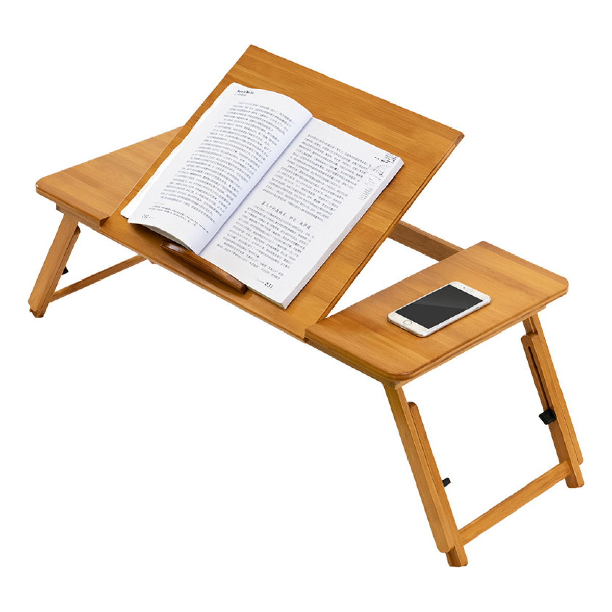 Mesa De Cama Reclinable Para Laptop Libros De Madera - Imagen 1
