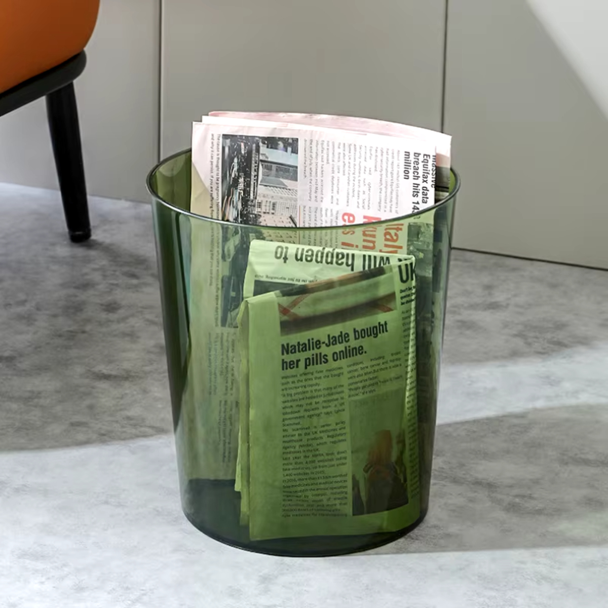 Papelera Basurero Transparente Estilo Retro Ideal Deco 8,5l - Imagen 4