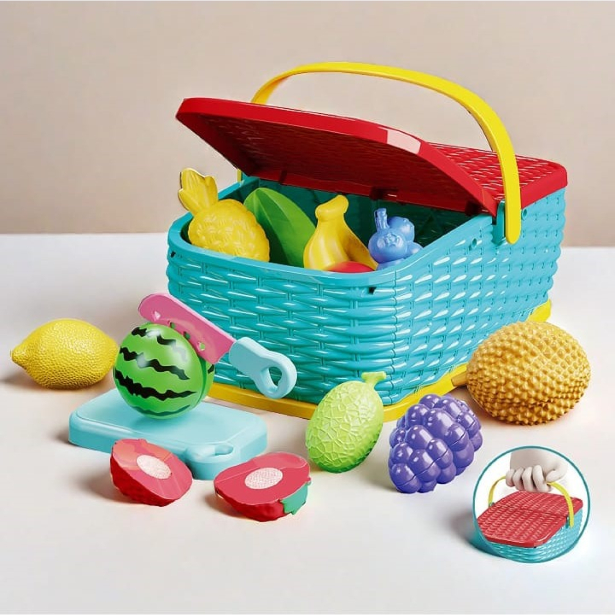 Juguete De Picnic Con Canasta Para Niños Con Accesorios - Imagen 7