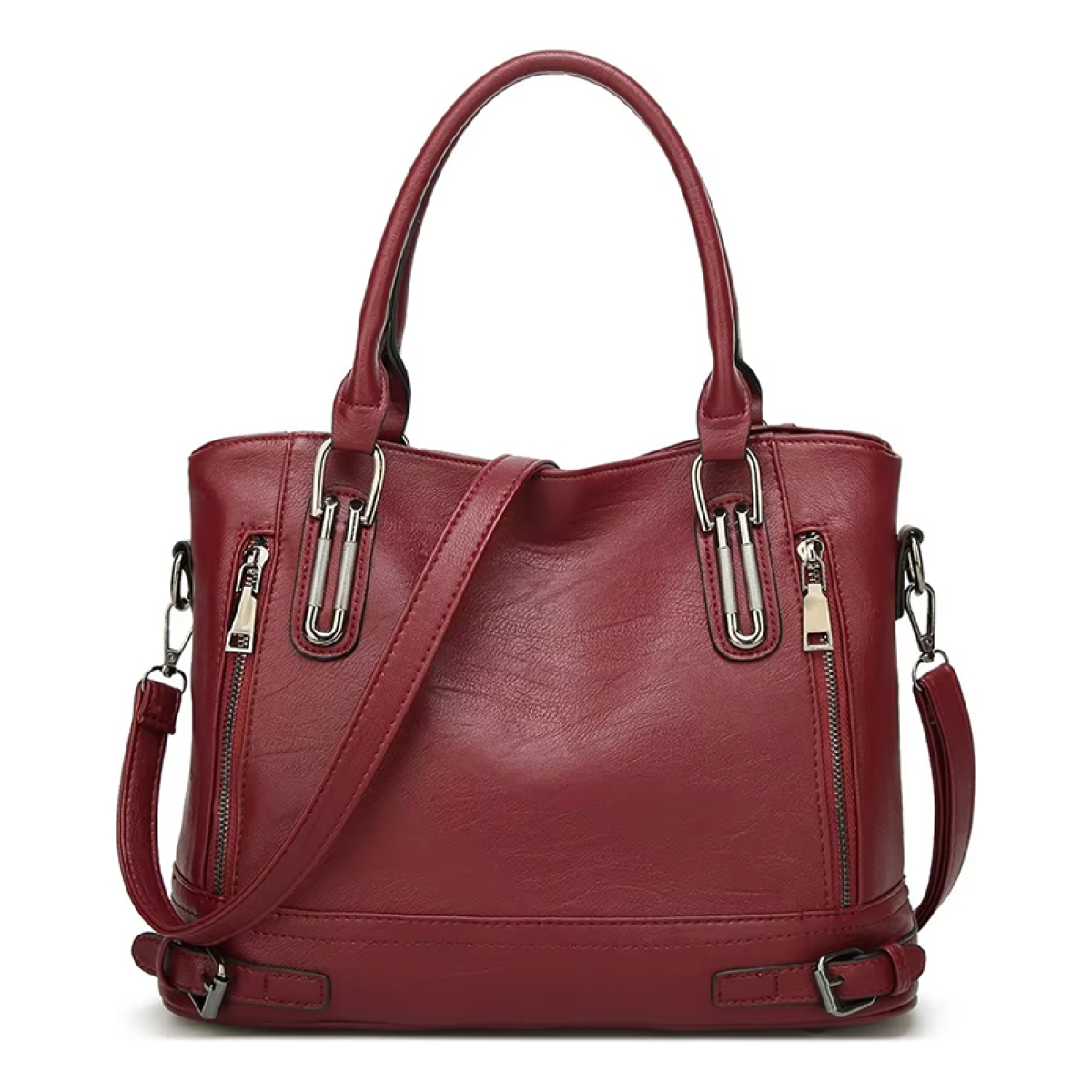 Cartera Bolso De Mano Gran Capacidad + Pouch - Imagen 1