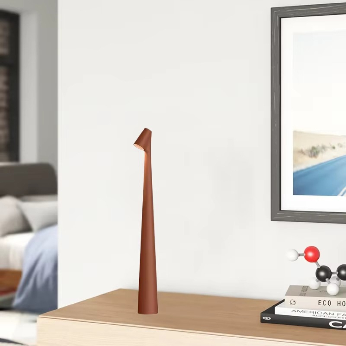Lampara Para Escritorio Mesa De Luz Portatil Moderna - Imagen 8