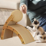 Juguete Rascador Para Gatos Doble Con Bola Y Carton - Imagen 4
