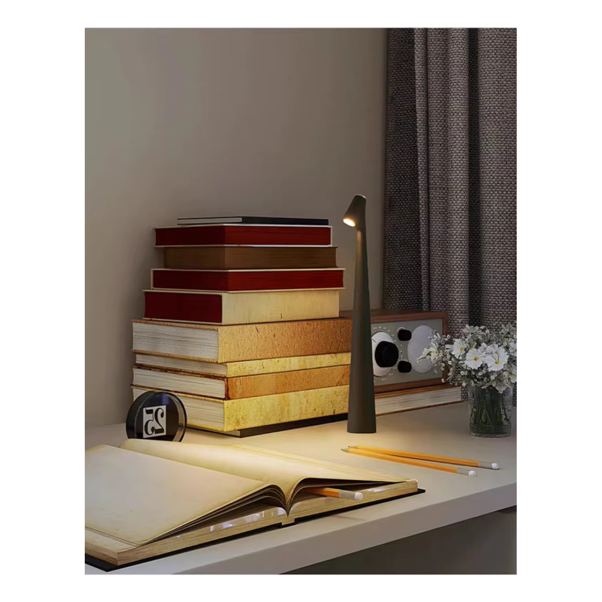 Lampara Para Escritorio Mesa De Luz Portatil Moderna - Imagen 9