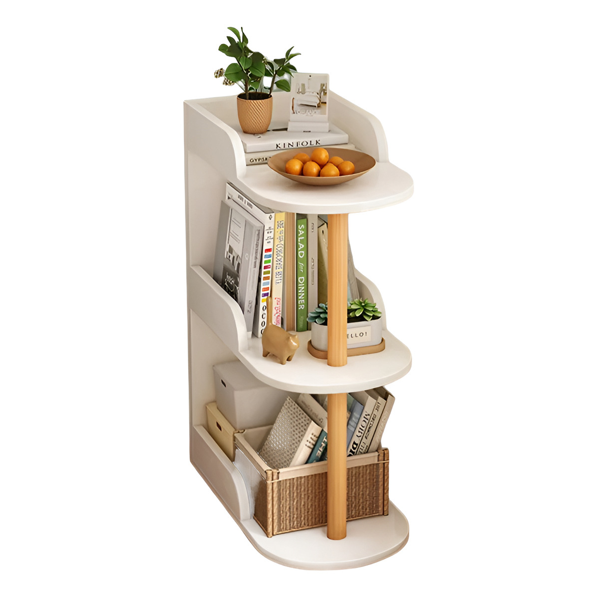 Mesa De Noche Organizador De 3 Estantes Para Dormitorio - Imagen 1