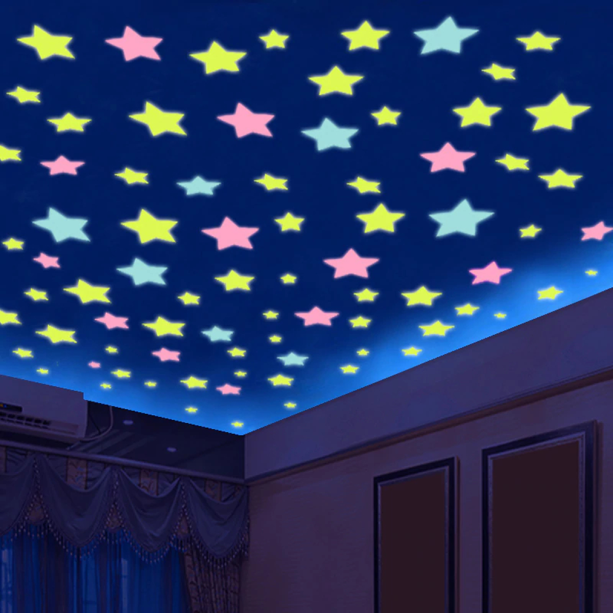 Estrellas Fluorescentes Luminosas De Pared 3d Decoración - Imagen 22