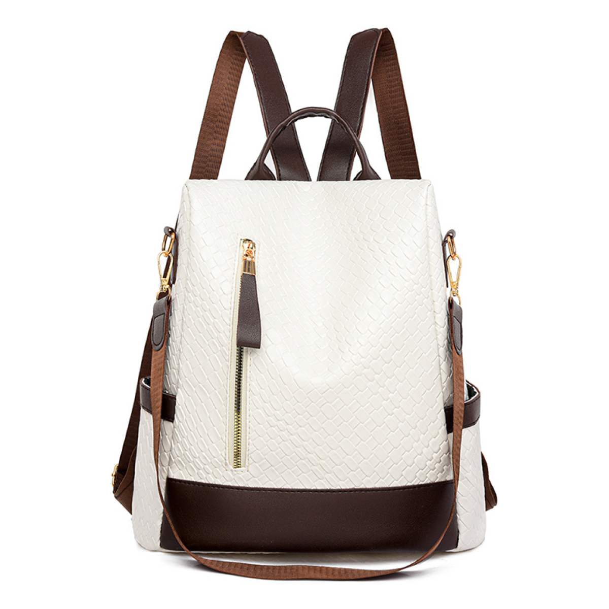 Cartera Mochila Anitrrobo Diseño De Piel Cocodrilo - Imagen 6