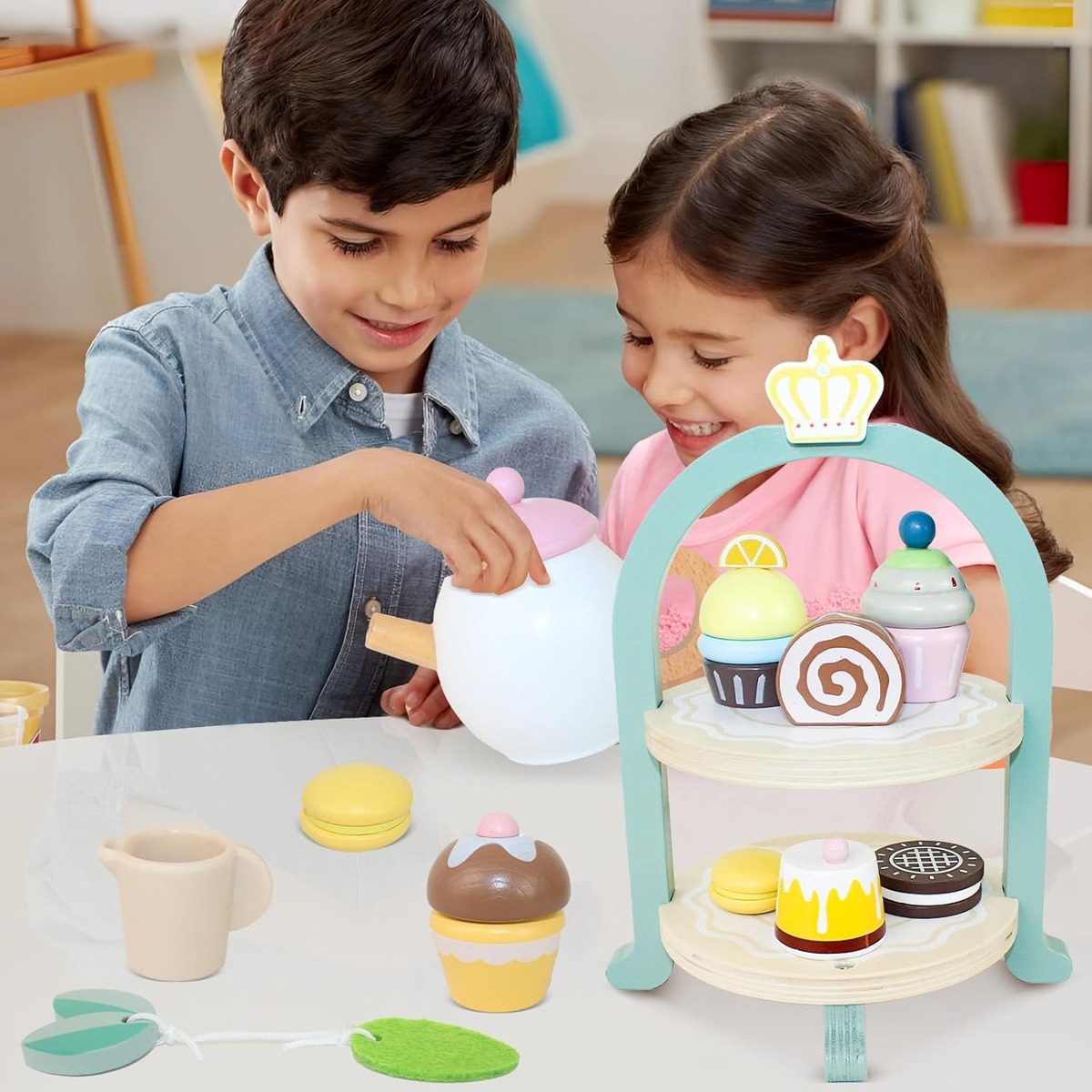Juguete Infantil En Madera Pastelería Hora Del Té - Imagen 4