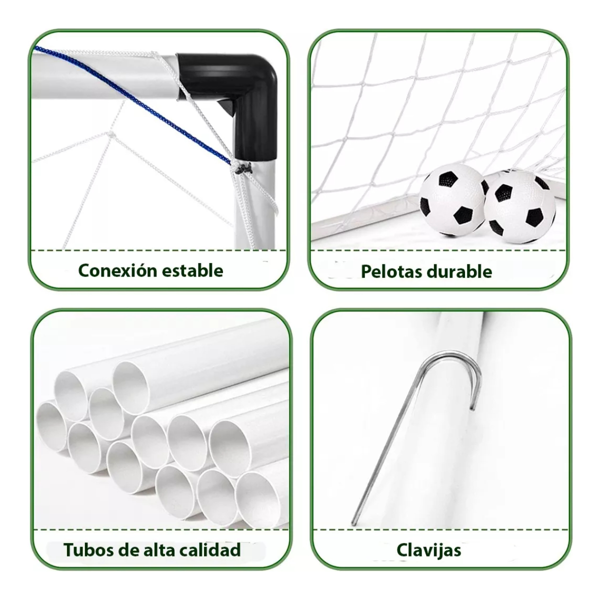 Mini Arco De Fútbol Práctica Puntería 2 En 1 + Pelota - Imagen 8