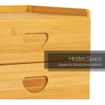 Mesa De Luz Bamboo Tres Cajones Para Dormitorio - Imagen 7