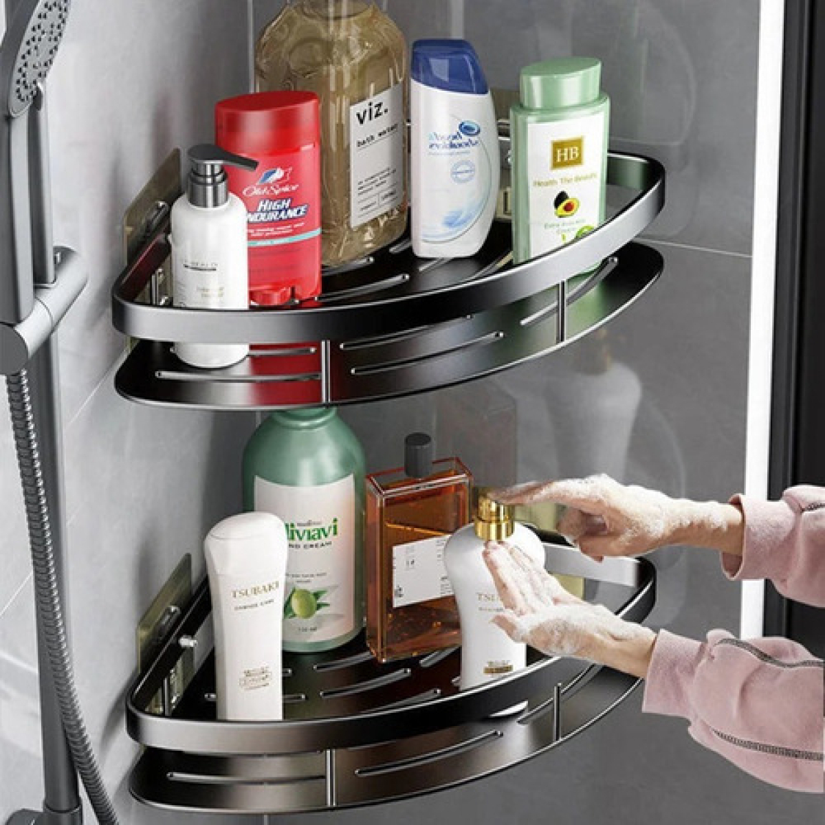 Soporte Estante Para Ducha Esquinero Baño Repisa Para Pared - Imagen 5