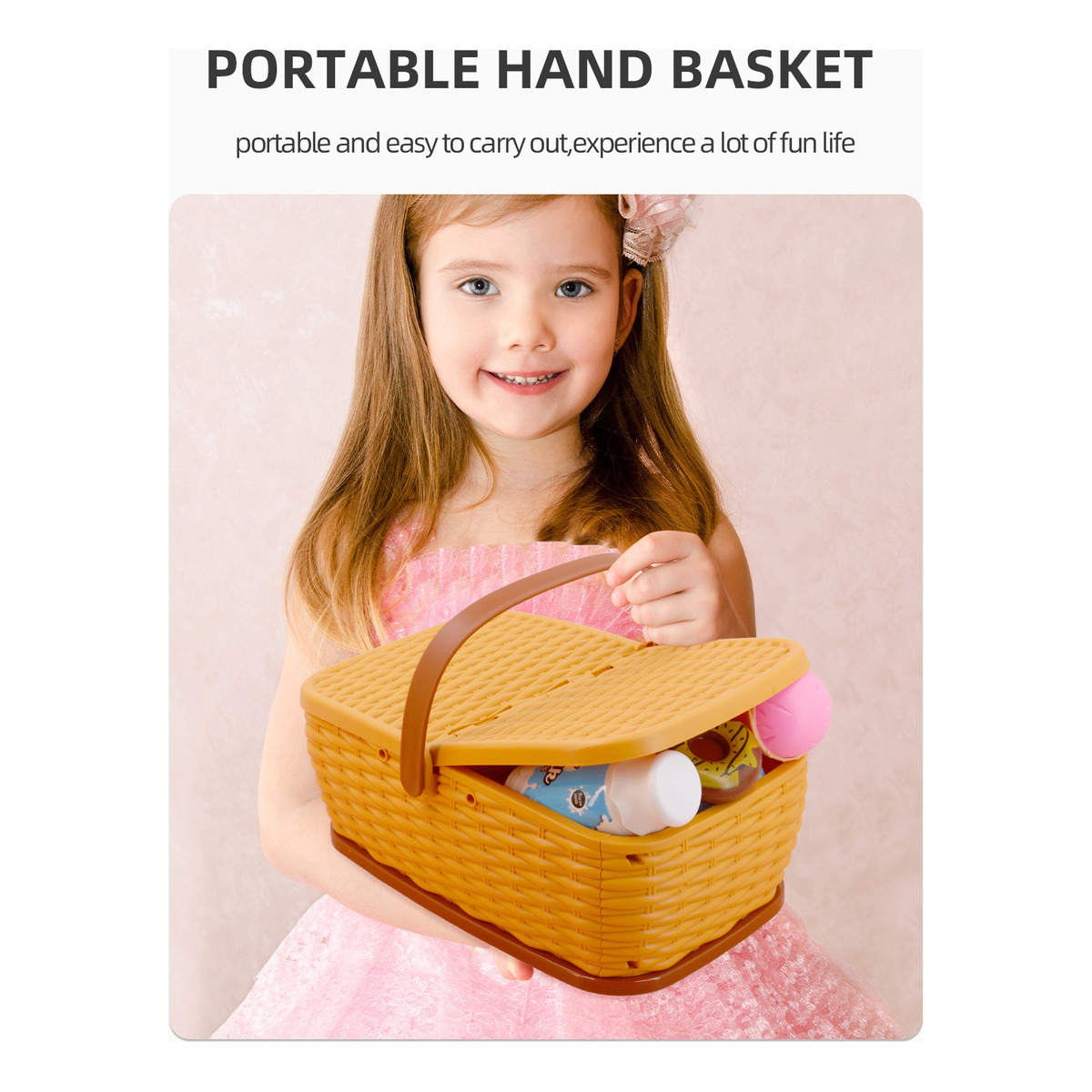 Juguete De Picnic Con Canasta Para Niños Con Accesorios - Imagen 4