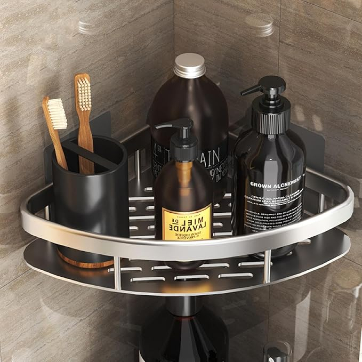 Soporte Estante Para Ducha Esquinero Baño Repisa Para Pared - Imagen 7