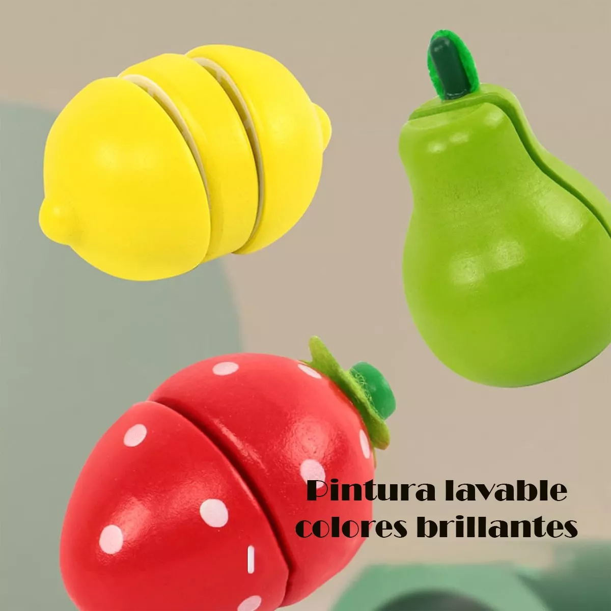 Juego Simulación Licuadora De Madera Con Frutas Para Cortar - Imagen 6