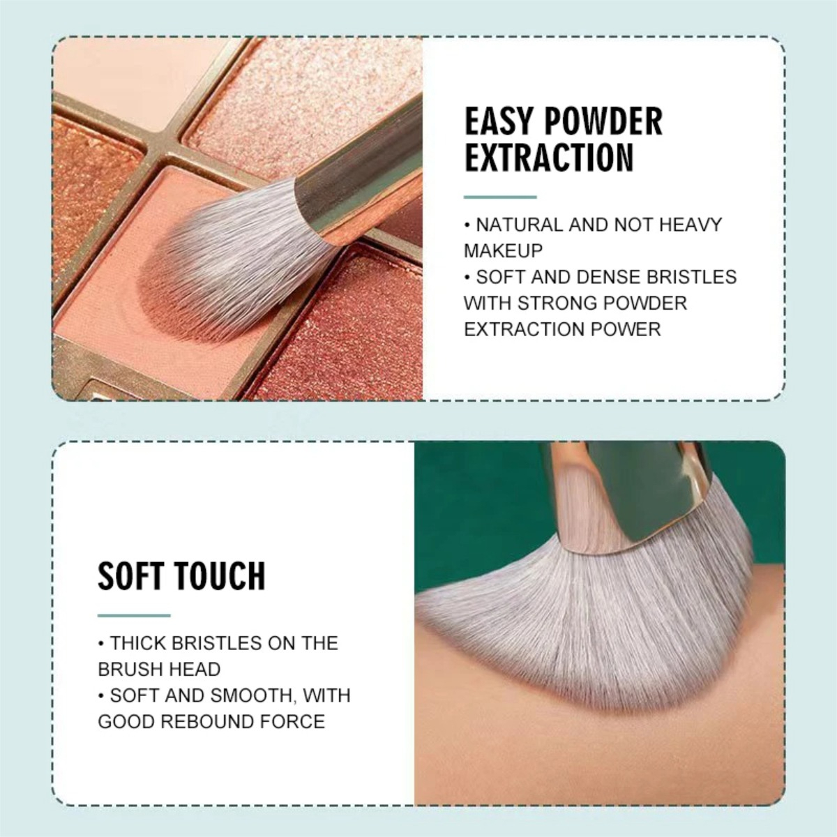 Pack De Brochas De Maquillaje Con Estuche Suaves - Imagen 5