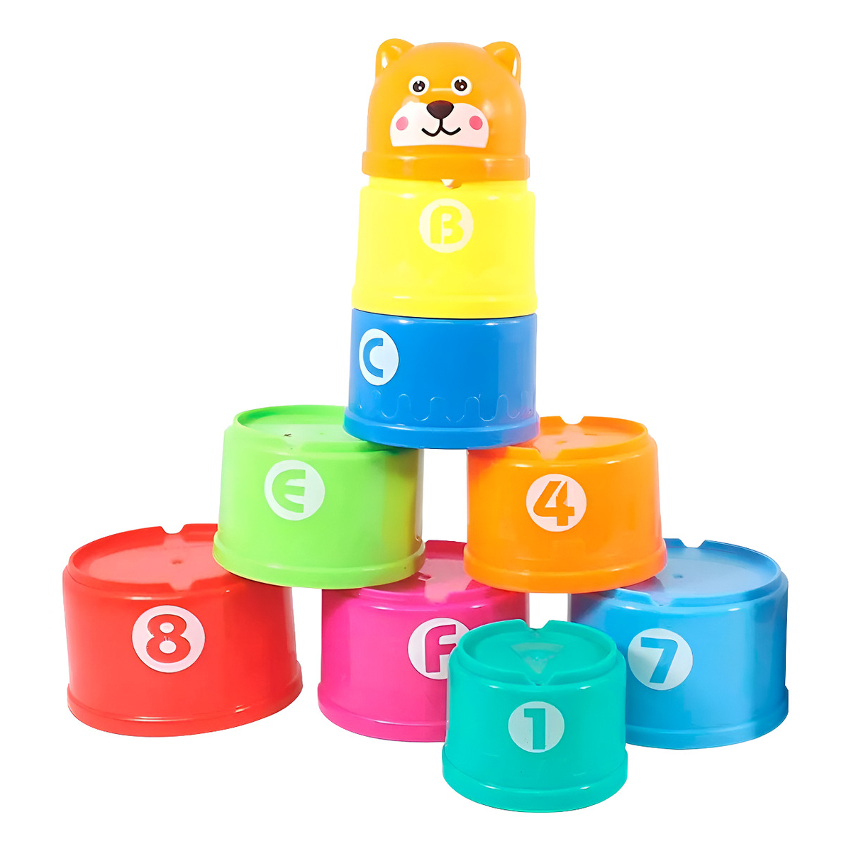 Juguete Infantil Apilamiento Vasos Encastre Construcción - Imagen 1