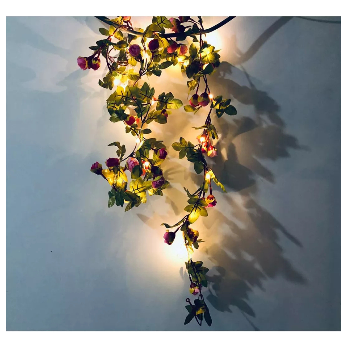 Guirnalda Guía En Forma De Rosas Con Luces Led Flores - Imagen 10