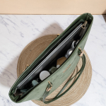 Cartera Bolso De Mano Para Mujer Nobuck Para Dama Grande - Imagen 3