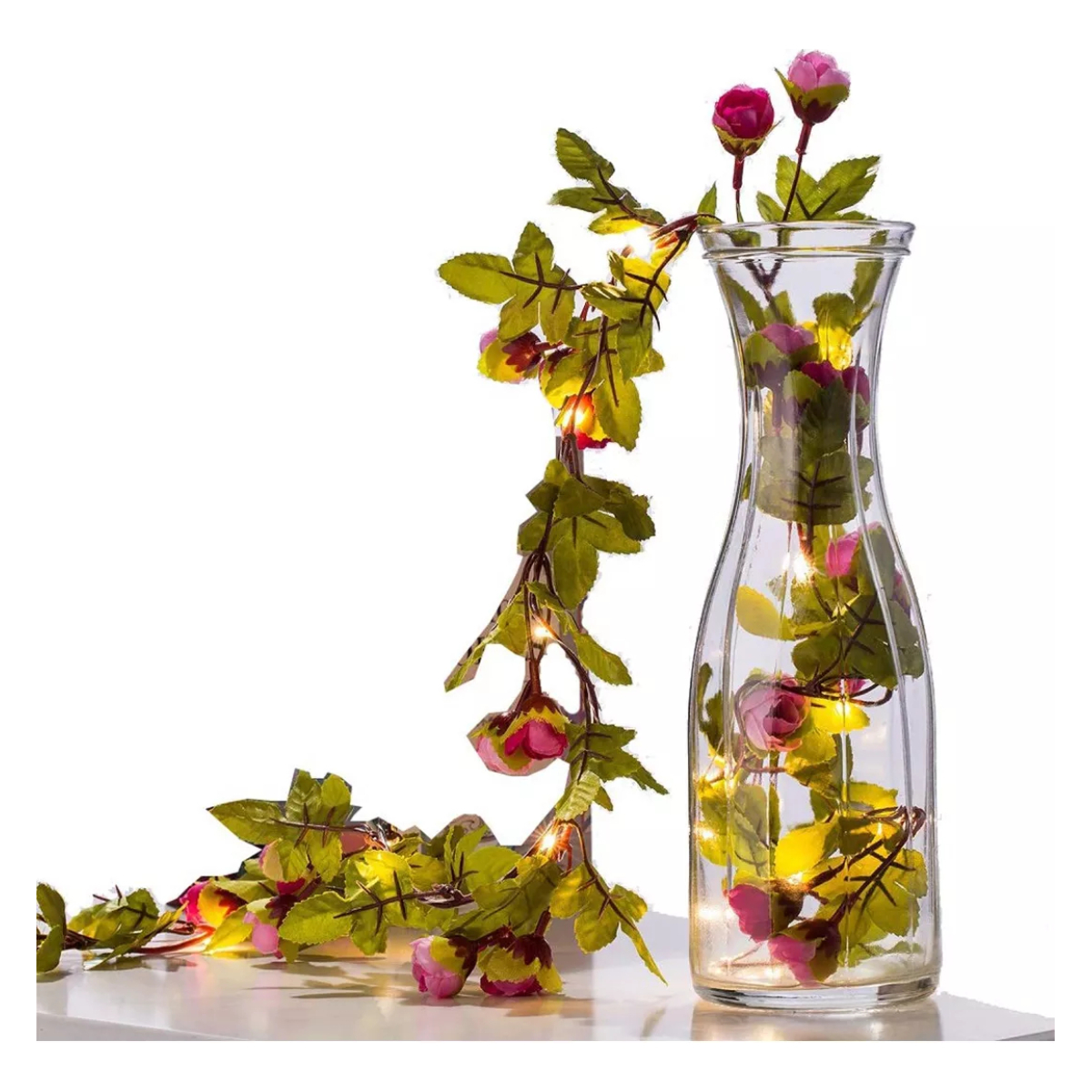 Guirnalda Guía En Forma De Rosas Con Luces Led Flores - Imagen 4