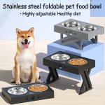 Comedero Doble Regulable 3 Alturas Para Gato O Perro - Imagen 3
