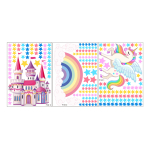 Vinilo Adhesivo Unicornio Magico Castillo Arcoiris Estrellas - Imagen 6
