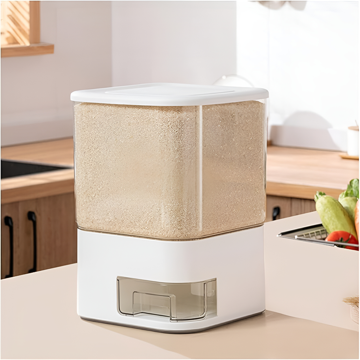 Dispensador Alimentos Cereales Granos Almacenamiento Grande - Imagen 2