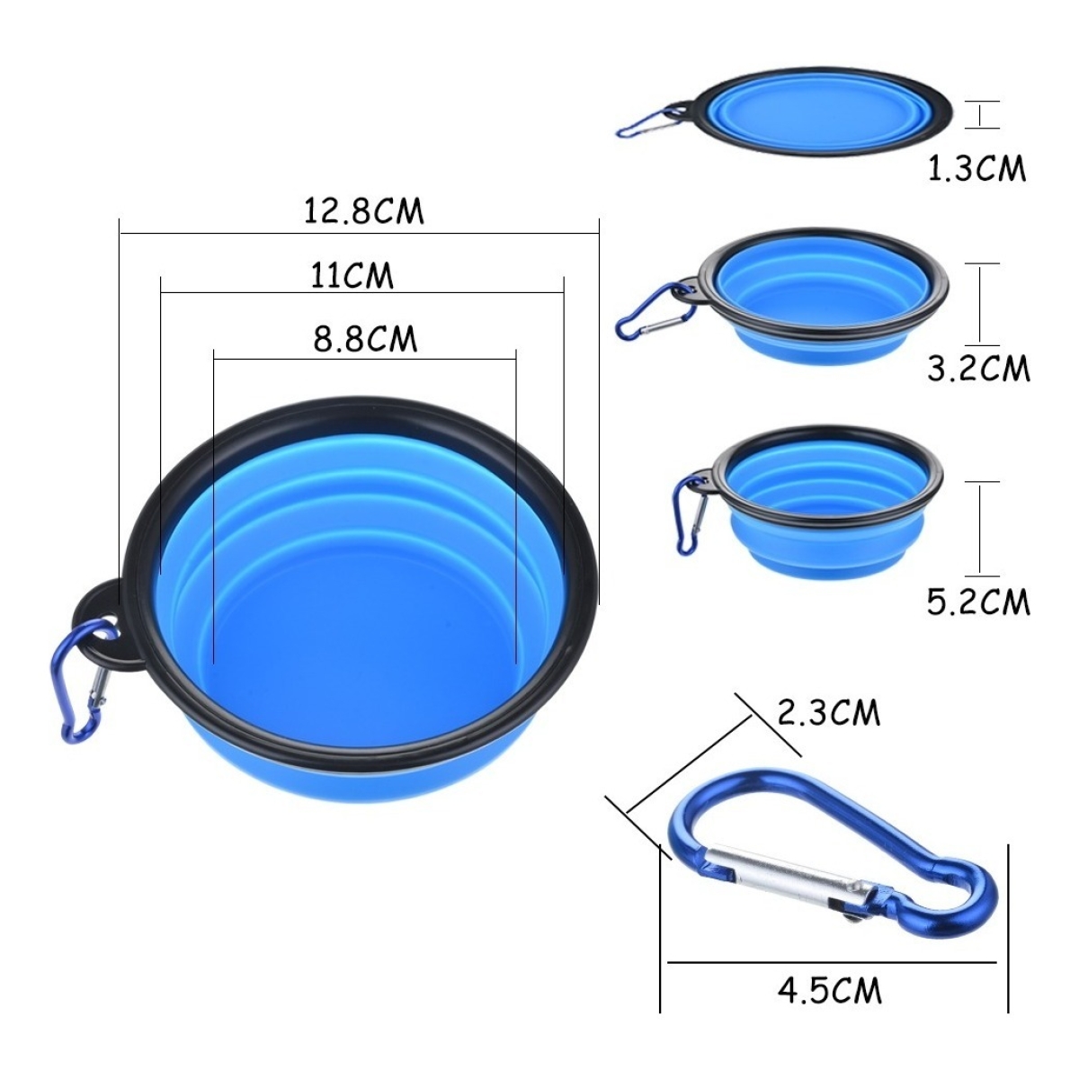 Comedero Bebedero De Silicona Plegable Para Perro Aire Libre - Imagen 2