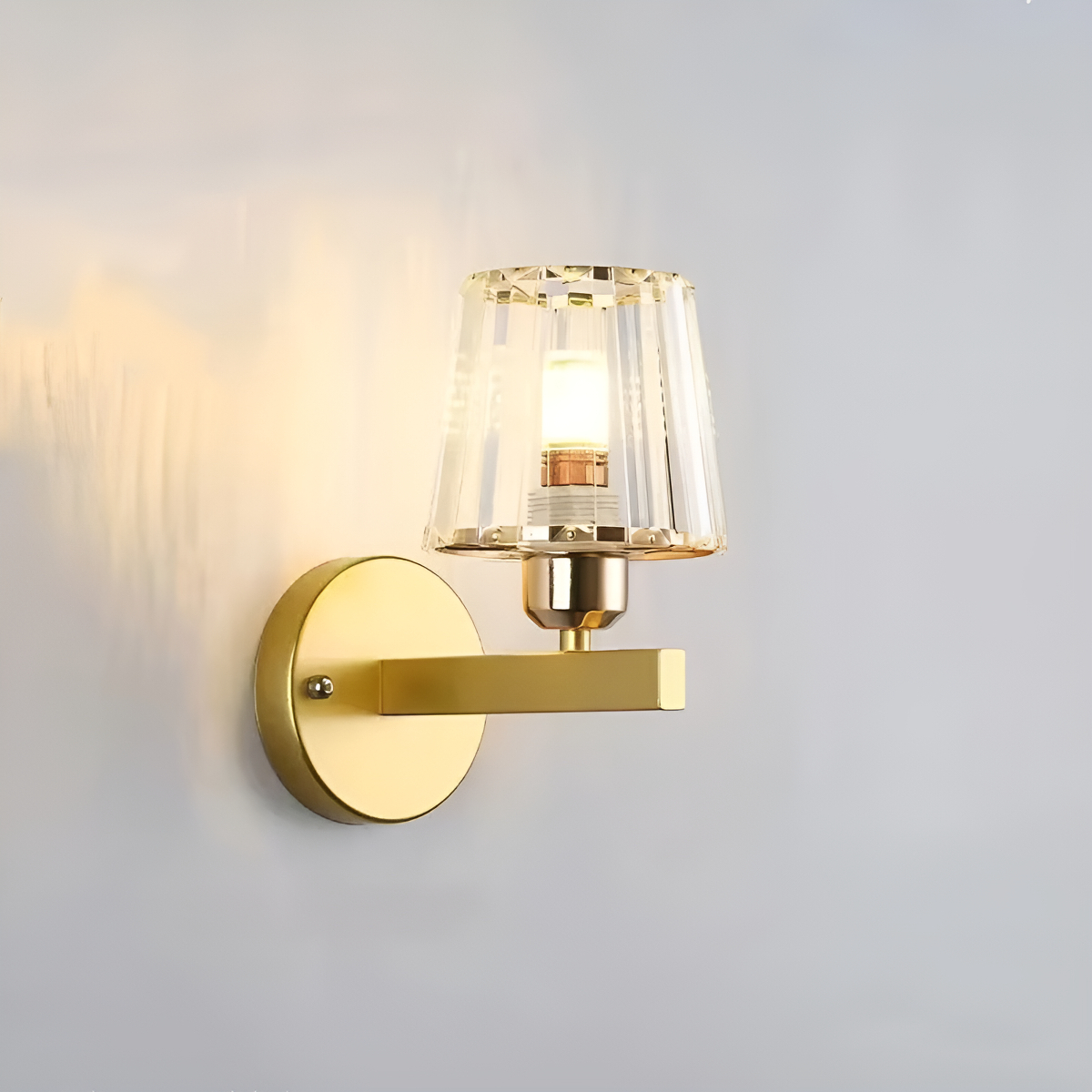 Lampara Aplique Minimalista Facetada Para Dormitorio Cónico - Imagen 2