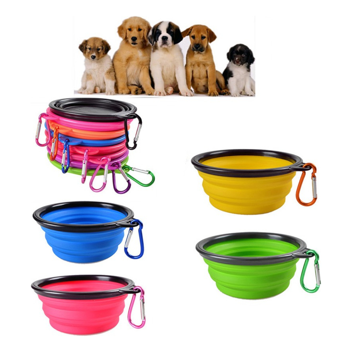 Comedero Bebedero De Silicona Plegable Para Perro Aire Libre - Imagen 32